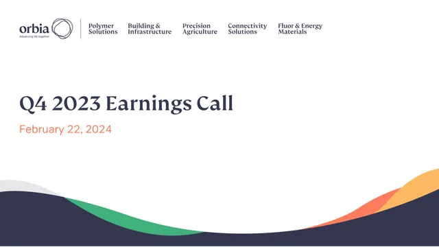 Orbia — Q4 2023 Earnings Call investment banking deck cover