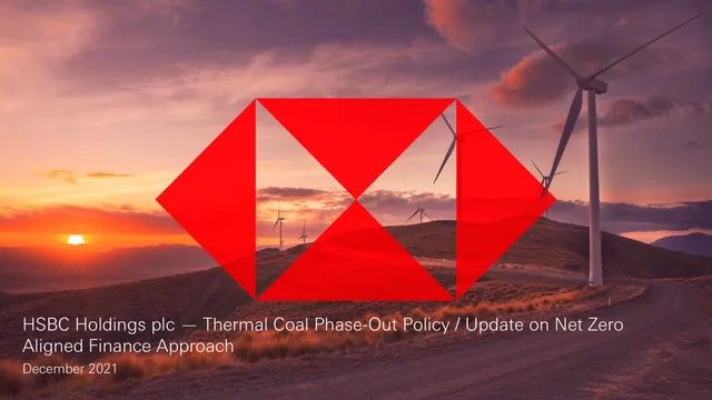 HSBC — Cover Slide investment banking deck cover