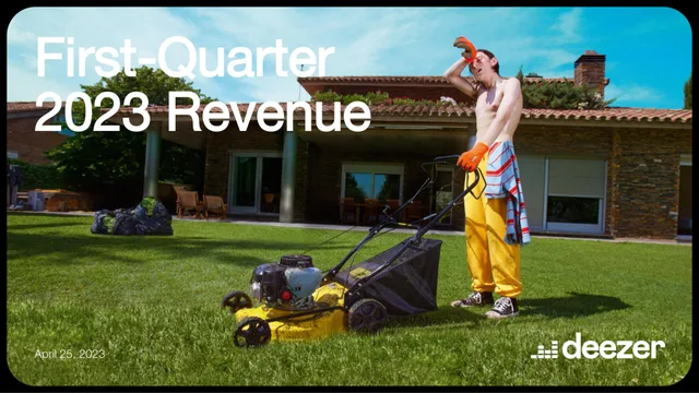 Deezer — First-Quarter 2023 Revenue investment banking deck cover