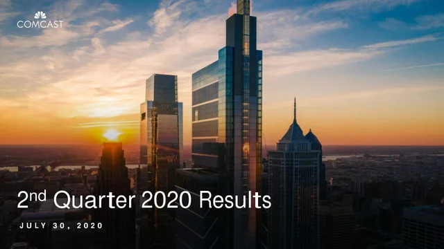 Comcast — 2nd Quarter 2020 Results investment banking deck cover
