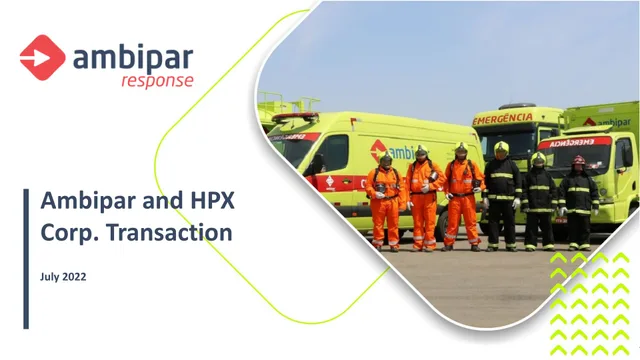 Ambipar Response — Ambipar and HPX Corp. Transaction investment banking deck cover