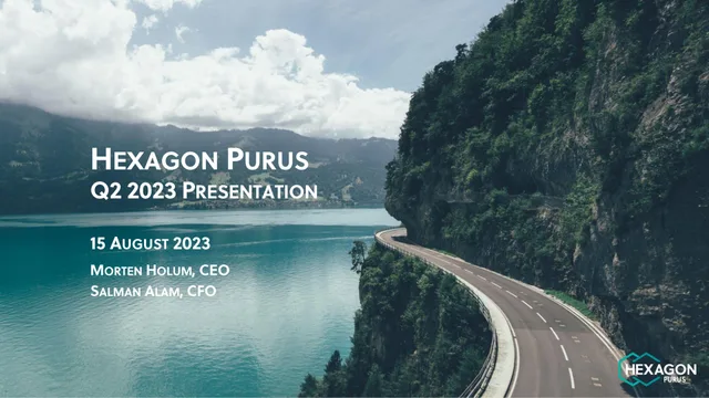 Hexagon Purus — Hexagon Purus Q2 2023 Presentation investment banking deck cover