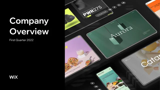 Wix — Company Overview investment banking deck cover