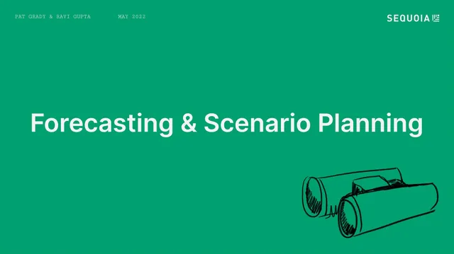 Sequoia Capital — Forecasting & Scenario Planning investment banking deck cover