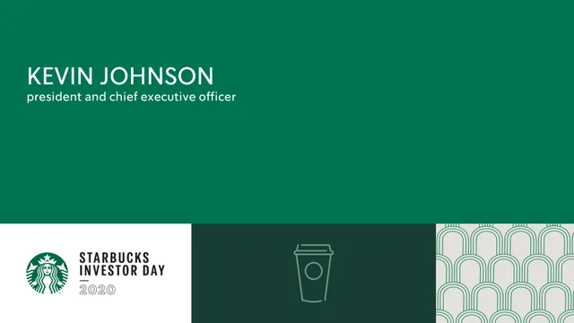 Starbucks — Kevin Johnson investment banking deck cover