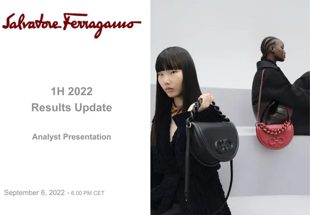 Salvatore Ferragamo — 1H 2022 Results Update investment banking deck cover