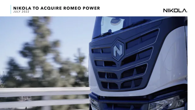 Nikola — Nikola To Acquire Romeo Power investment banking deck cover