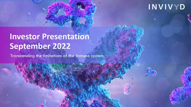 Adagio Therapeutics — Investor Presentation September 2022 investment banking deck cover