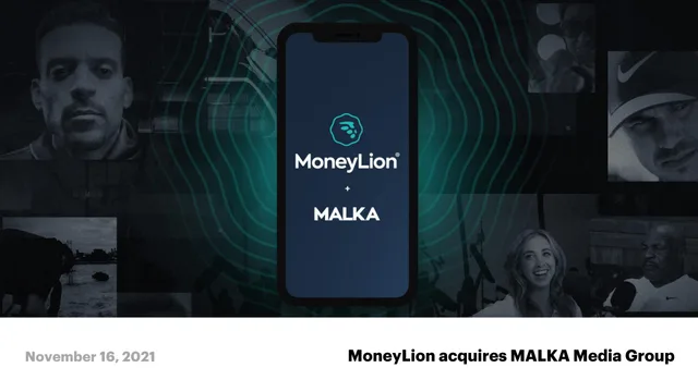Moneylion — Announcement Cover Slide investment banking deck cover