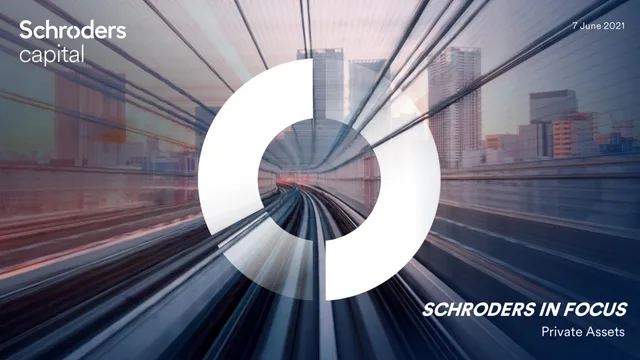 Schroders — Cover Slide investment banking deck cover