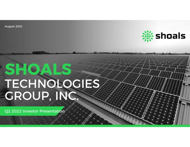 Shoals — Shoals Technologies Group, Inc. investment banking deck cover