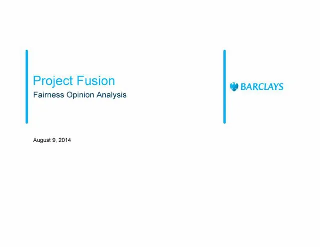 Barclays — Project Fusion investment banking deck cover