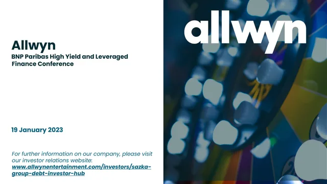 Allwyn investment banking deck cover
