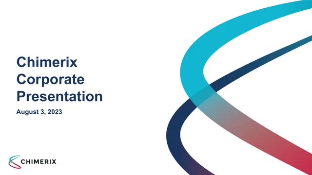 Chimerix — Chimerix Corporate Presentation investment banking deck cover