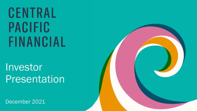 Central Pacific Financial investment banking deck cover