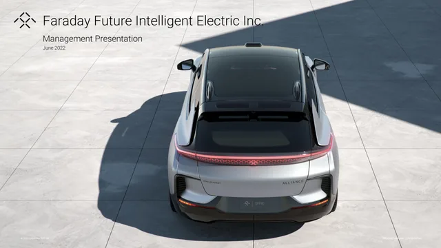 Faraday Future — Faraday Future Intelligent Electric Inc. investment banking deck cover