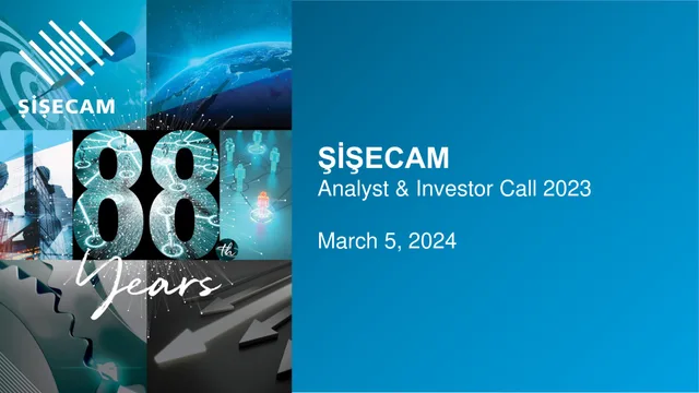 Sisecam Resources — Şi̇şecam investment banking deck cover