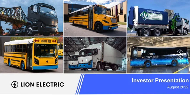 Lion Electric — Investor Presentation investment banking deck cover