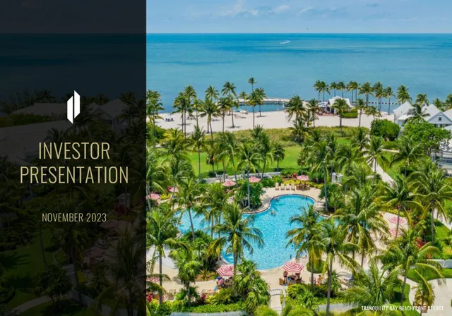 Diamondrock Hospitality — Investor Presentation investment banking deck cover