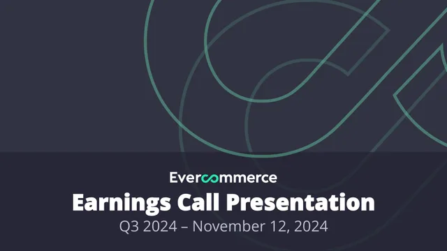Evercommerce — Earnings Call Presentation investment banking deck cover