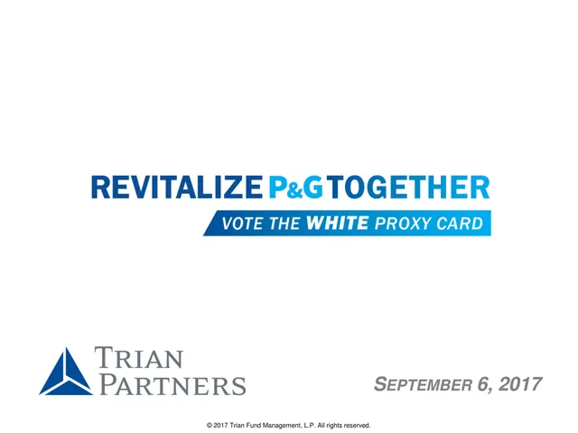 Trian Partners — Cover Slide investment banking deck cover
