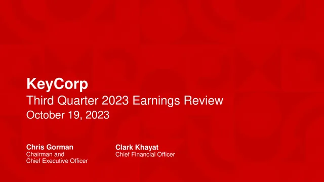 Keycorp investment banking deck cover