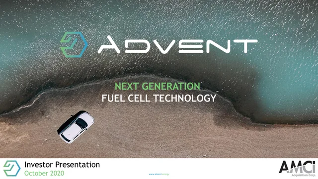 Advent — Next Generation Fuel Cell Technology investment banking deck cover