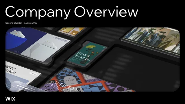 Wix — Company Overview investment banking deck cover