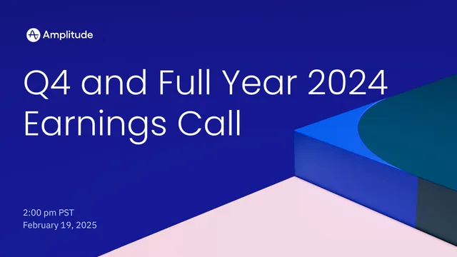 Amplitude — Q4 and Full Year 2024 Earnings Call investment banking deck cover
