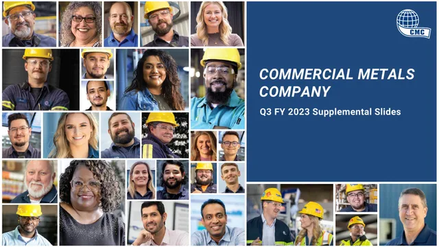 Commercial Metals Company investment banking deck cover