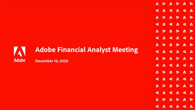 Adobe — Adobe Financial Analyst Meeting investment banking deck cover