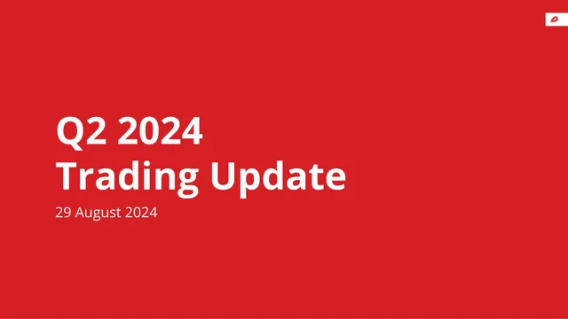 Delivery Hero — Q2 2024 Trading Update investment banking deck cover