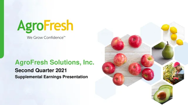 Agrofresh — AgroFresh Solutions, Inc. investment banking deck cover