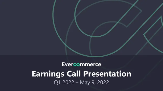 Evercommerce — Earnings Call Presentation investment banking deck cover