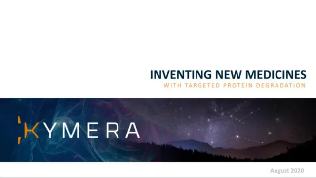 Kymera — Inventing New Medicines investment banking deck cover