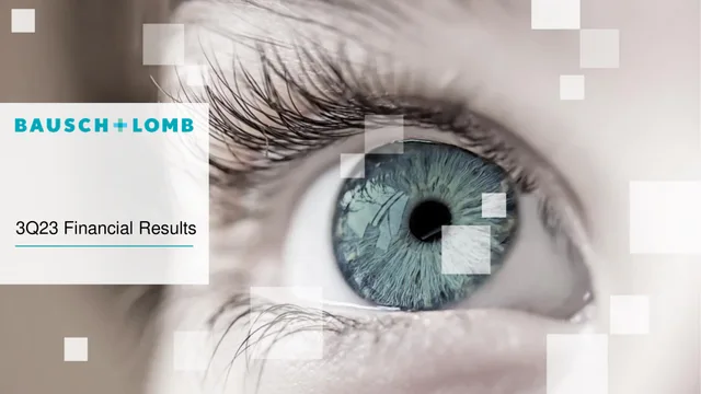 Bausch Lomb — 3Q23 Financial Results investment banking deck cover