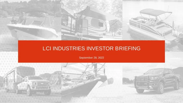 Lci Industries — Lci Industries Investor Briefing investment banking deck cover