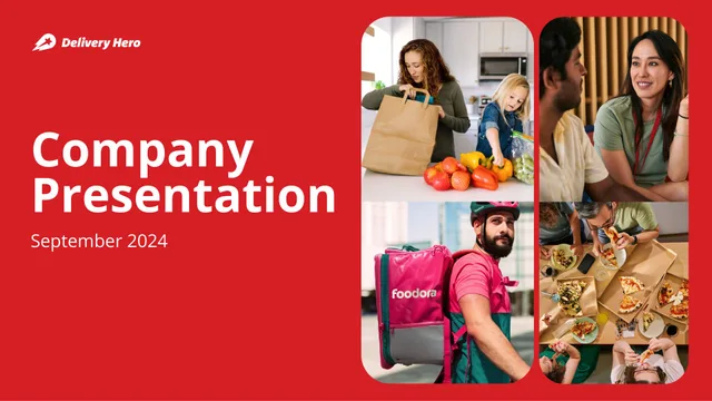 Delivery Hero — Company Presentation investment banking deck cover
