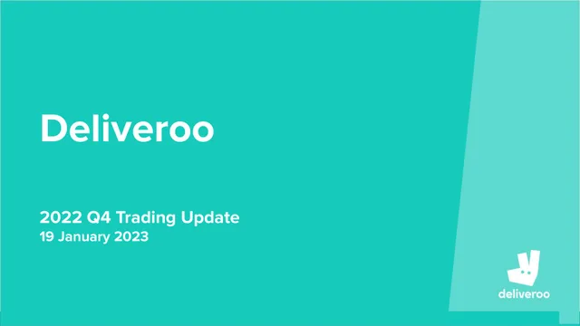 Deliveroo investment banking deck cover