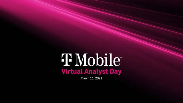 T Mobile — T-Mobile Virtual Analyst Day investment banking deck cover