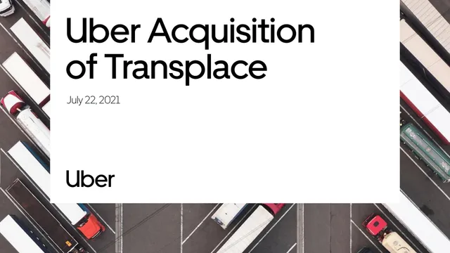 Uber — Uber Acquisition of Transplace investment banking deck cover
