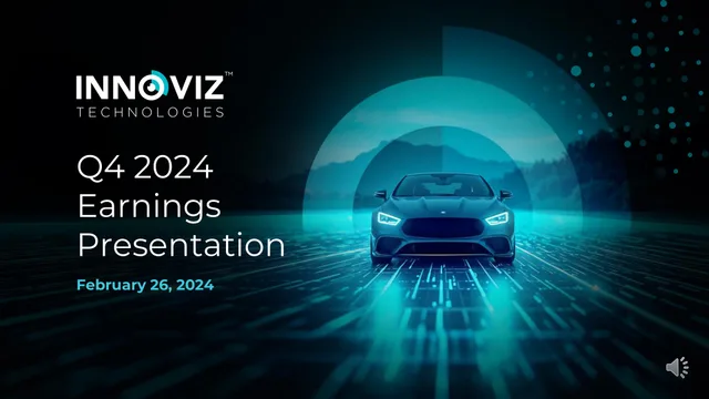 Innoviz — Q4 2024 Earnings Presentation investment banking deck cover