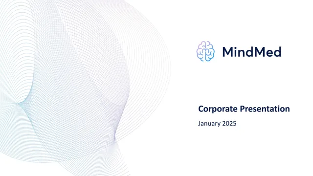 Mindmed — Corporate Presentation investment banking deck cover