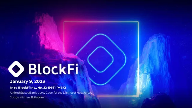 Blockfi — Cover Slide investment banking deck cover