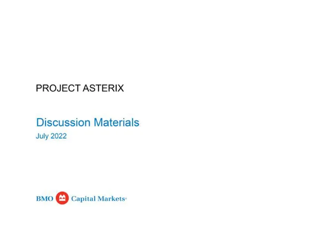 Bmo Capital Markets — Project Asterix investment banking deck cover