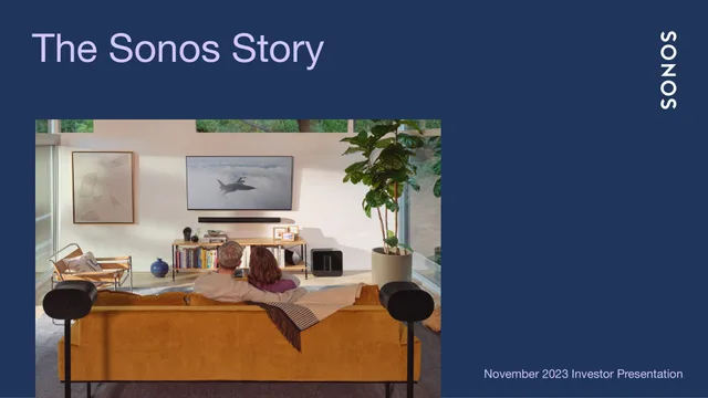 Sonos — The Sonos Story investment banking deck cover