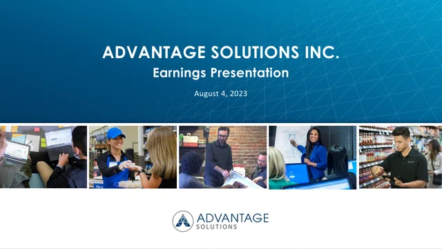 Advantage Solutions — ADVANTAGE SOLUTIONS INC. Earnings Presentation investment banking deck cover