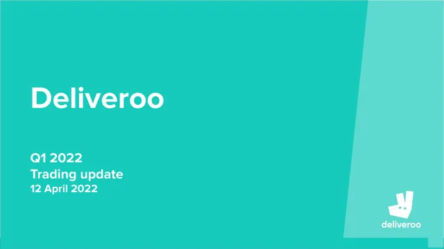 Deliveroo investment banking deck cover