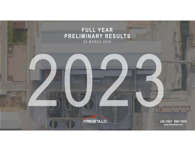 Fresnillo — Full Year Preliminary Results investment banking deck cover