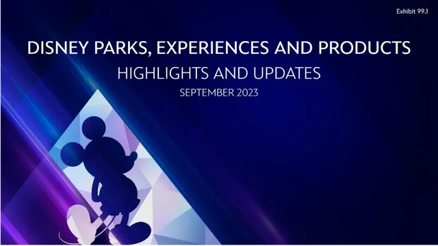 Disney — Disney Parks, Experiences And Products investment banking deck cover